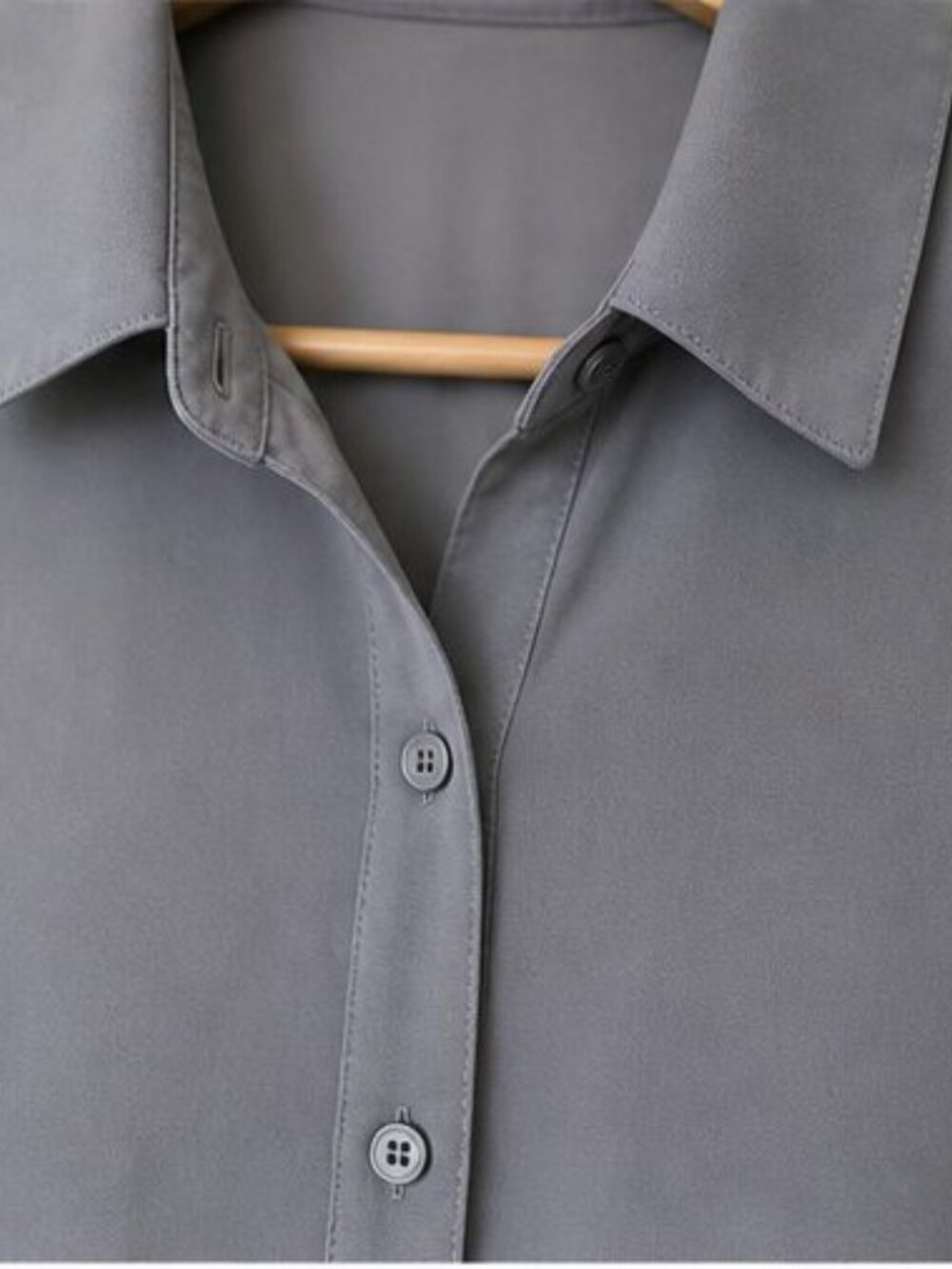 Gray Ruffle Blouse - Picture 4 of 6